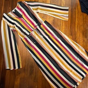 Vertical Stripe 70s style Dress